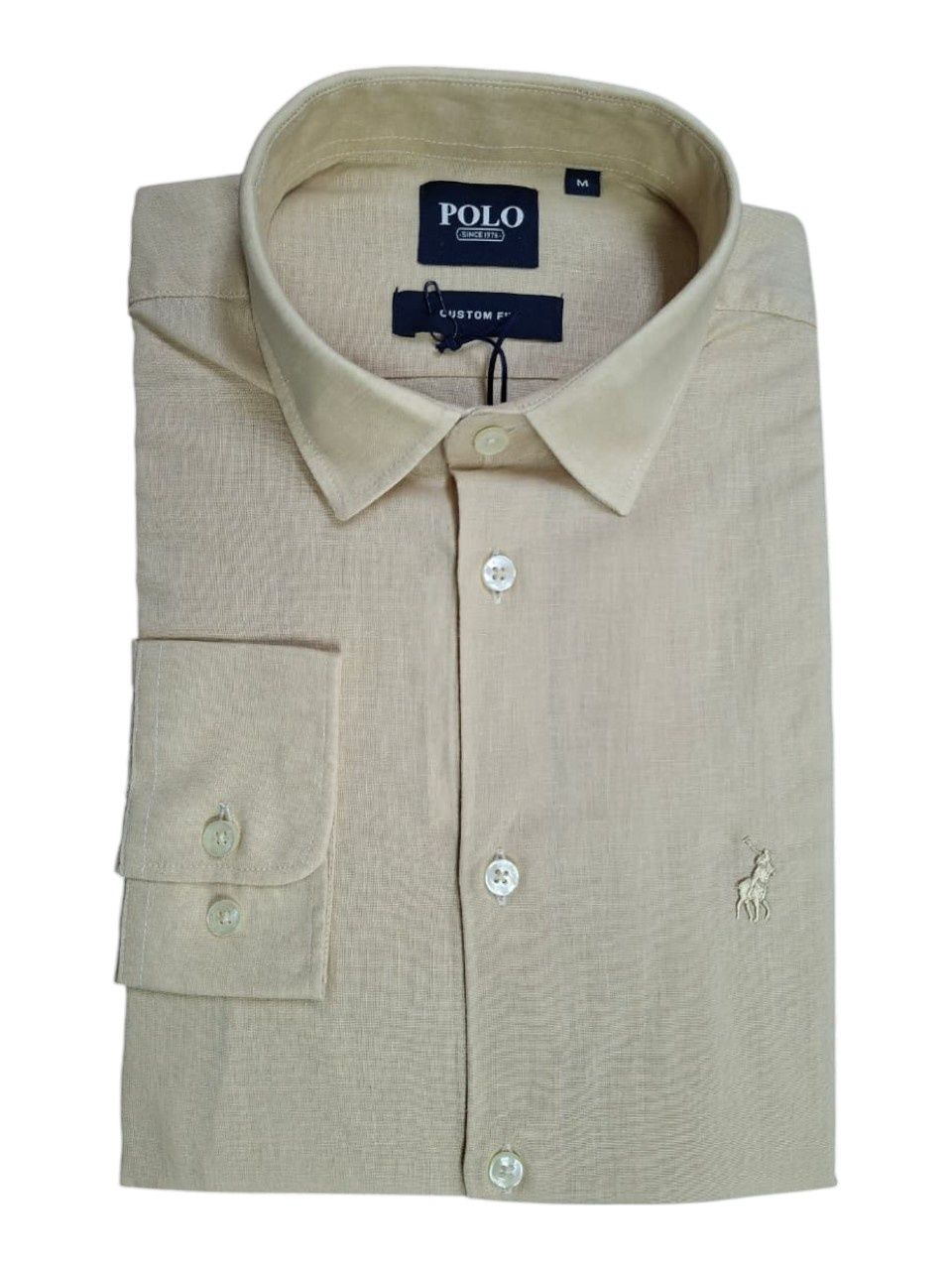 Polo | Lex Linen Long Sleeve Shirt | Stone