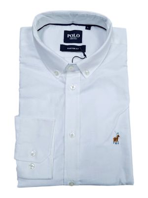 Polo | Iman Classic Oxford Long Sleeve Shirt | White