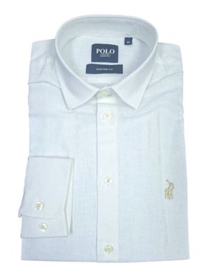 Polo | Lex Linen Long Sleeve Shirt | White