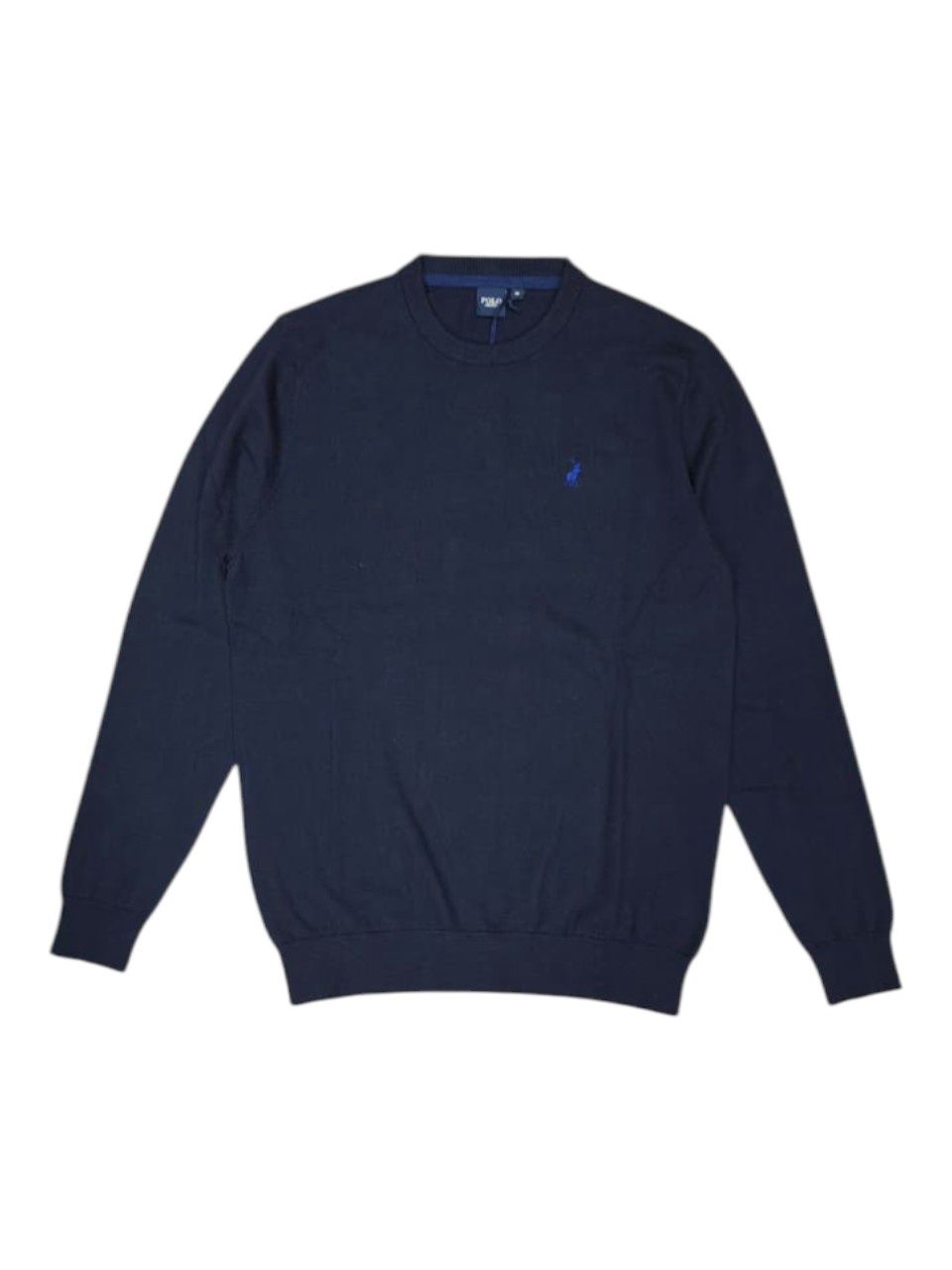 Polo | Segal Essential Cotton Crew Knitwear | Navy, Size: S