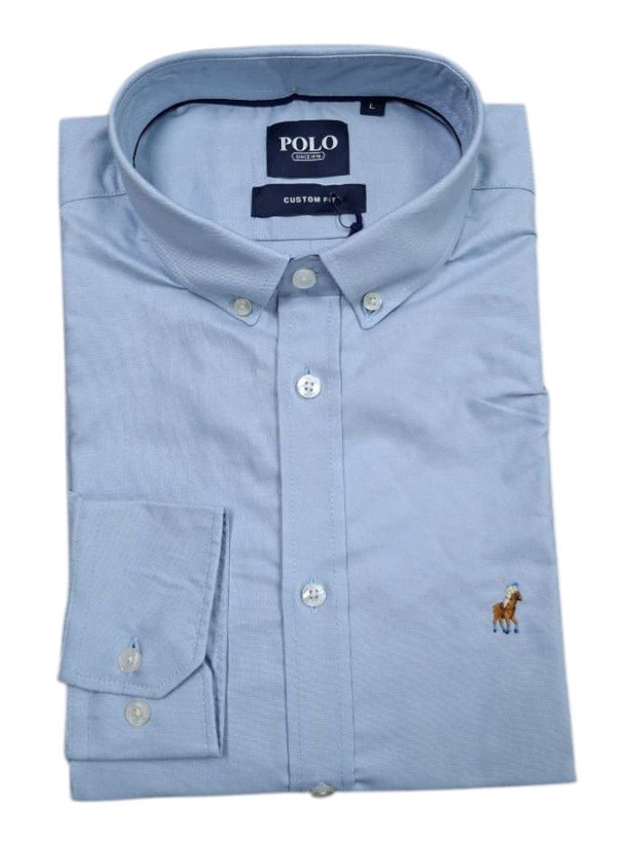 Polo | Iman Classic Oxford Long Sleeve Shirt | Light Blue, Size: M