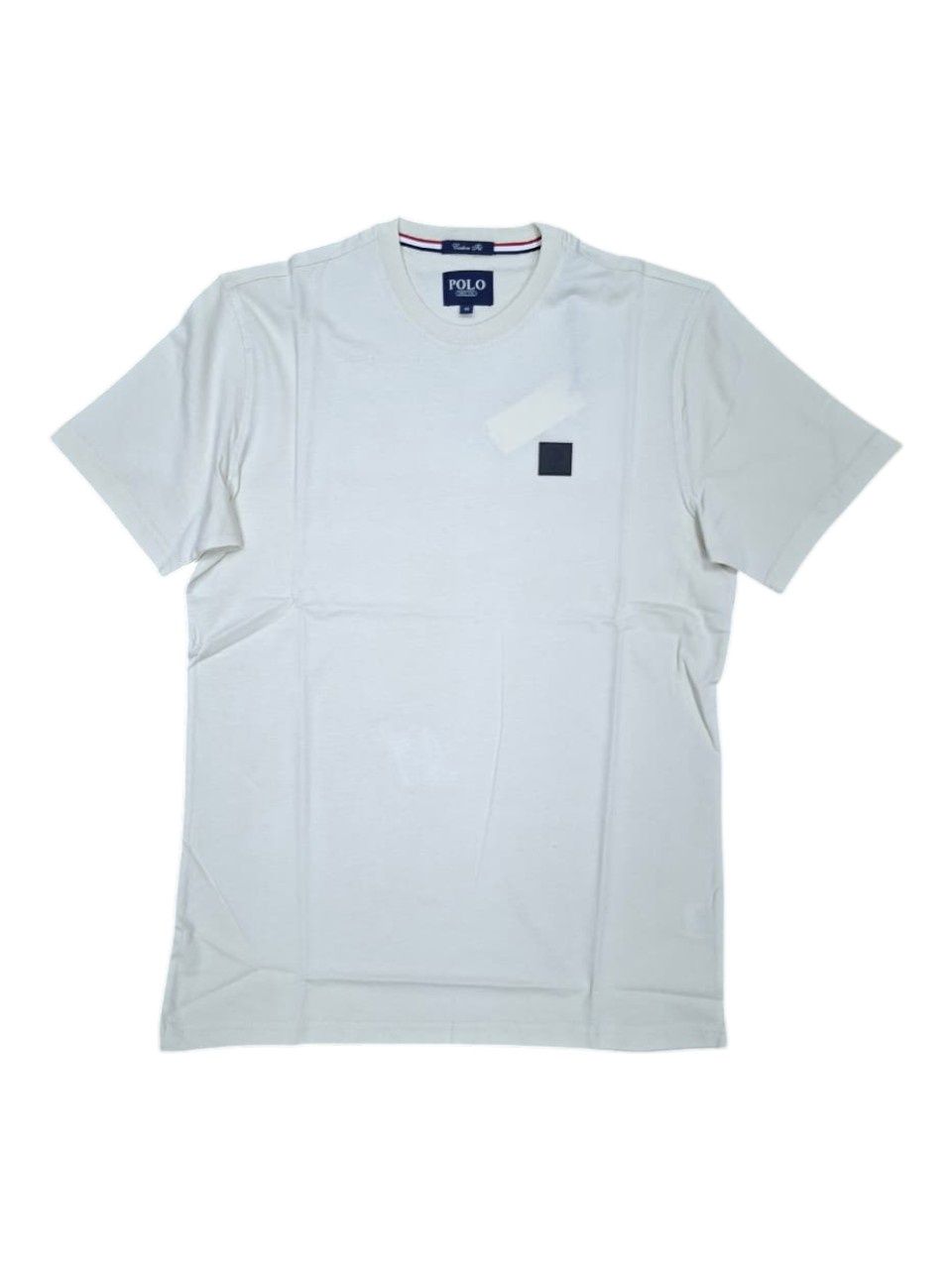 Polo | Jenson Rubber Badge T-shirt | Ecru