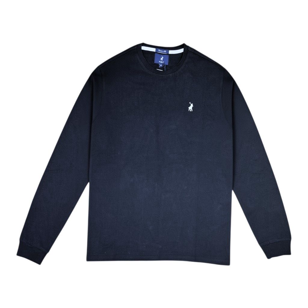 Polo | Paul Essential Long Sleeve Crew Neck | Black