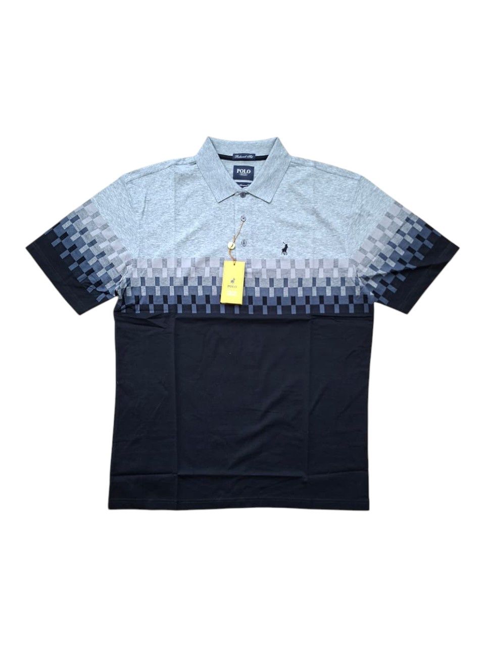 Polo | Marks Jacquard Double Mercerised Golfer | Black, Size: M