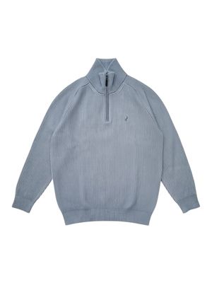 Polo | Jamal Textured 1/4 Zip Knitwear | Grey