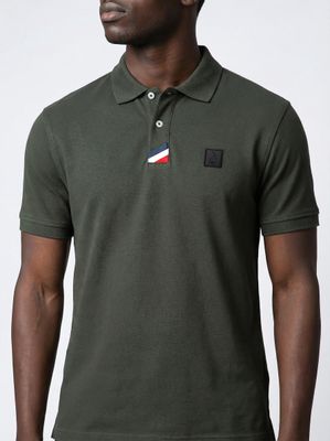Polo | Jenson Badge Short Sleeve Golfer | Olive