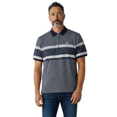 Polo | Samson Jacquard Double Mercerised Golfer | Black