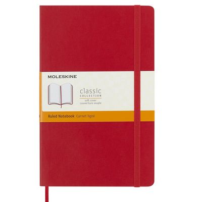 Moleskine | Classic Notebook Hard Cover | Scarlet Red - Ruled