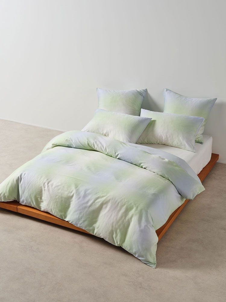 Linen House | Sunrise Check Duvet Cover Set | Clearwater, Size: Single - 130x200cm