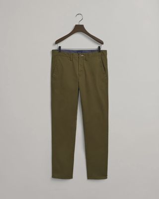 Gant | Hallden Tech Prep Slim Chinos | Army Green