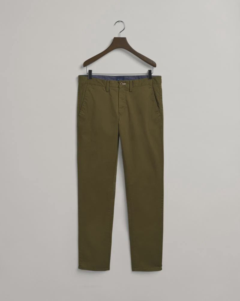 Gant | Hallden Tech Prep Slim Chinos | Army Green, Size: 32W/34L