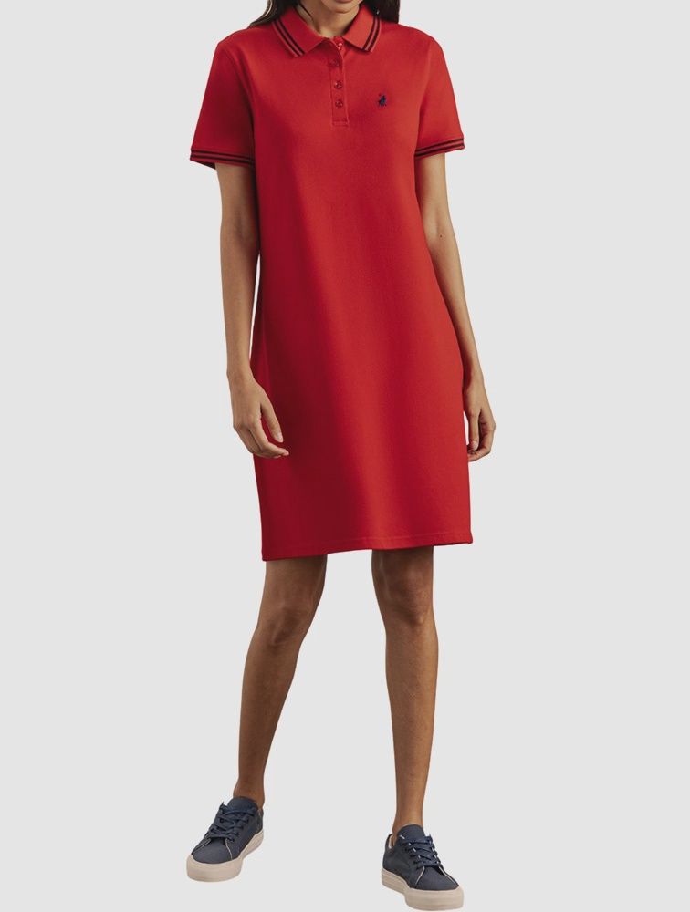 Polo | Leah Golfer Dress | Red &amp; Navy