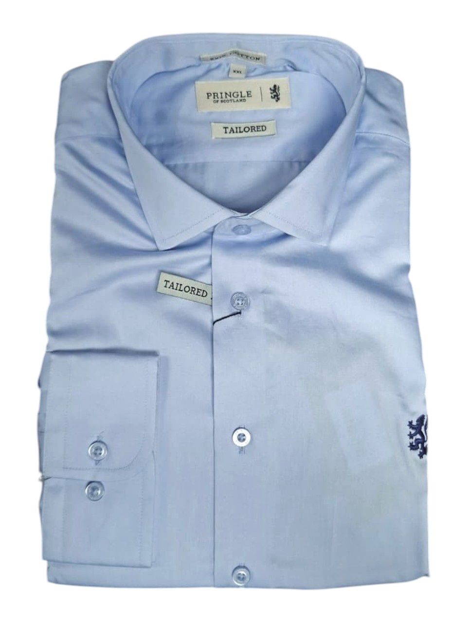 Pringle | Core Tailored Shirt | Blue, Size: 2XL