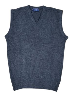Grant | Lambswool Plain Slipover | Charcoal