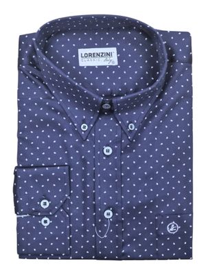 Lorenzini | Classic Long Sleeve Shirt | LO50/549 | Navy