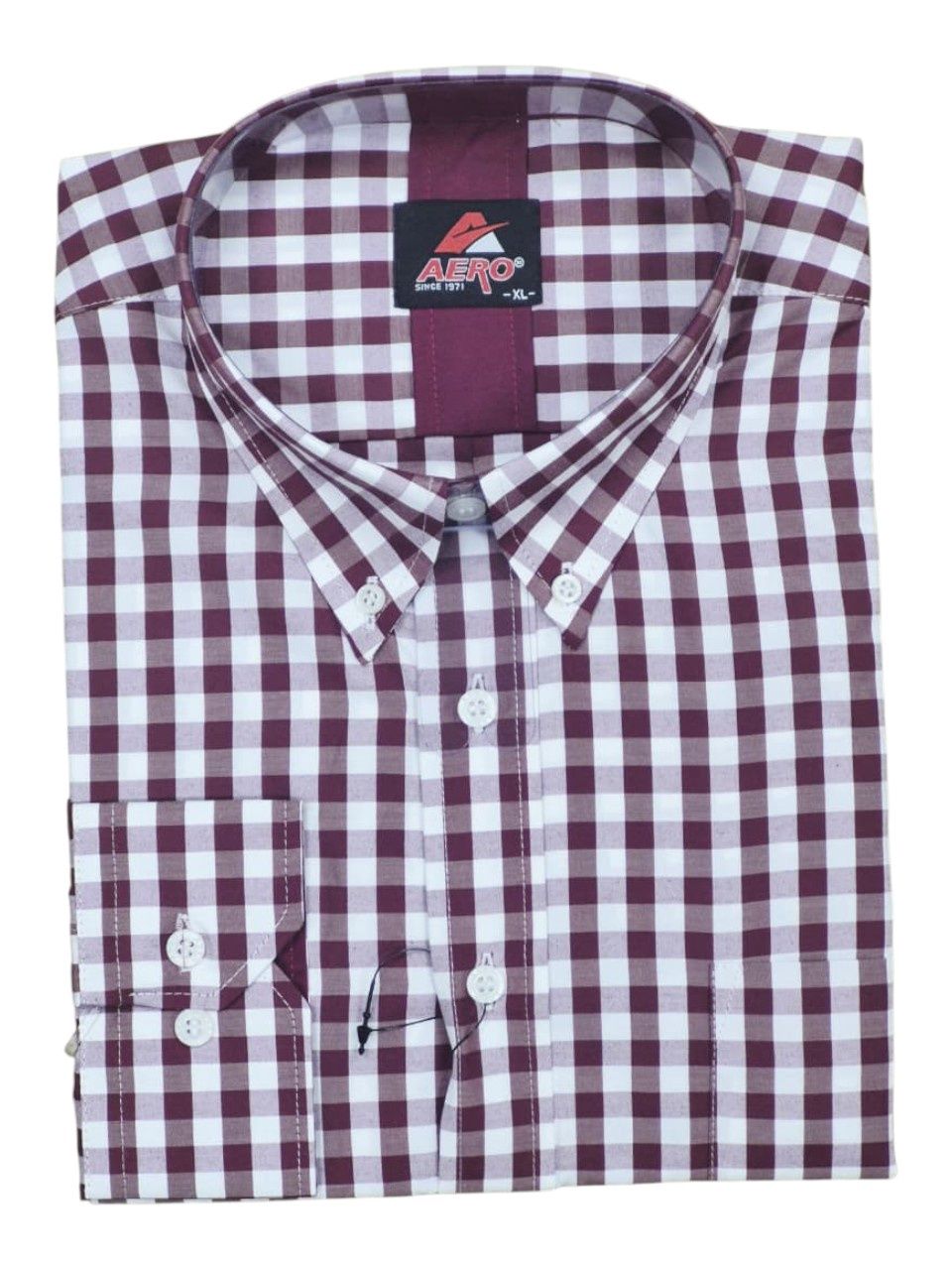 Aero | Classic Long Sleeve Shirt | GL56/116 | Burgurndy