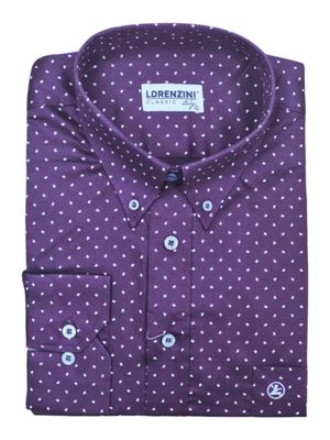 Lorenzini | Classic Long Sleeve Shirt | LO50/549 | Wine
