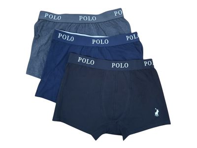 Polo | Basic Multi Knit Boxer 3-Pack | Navy