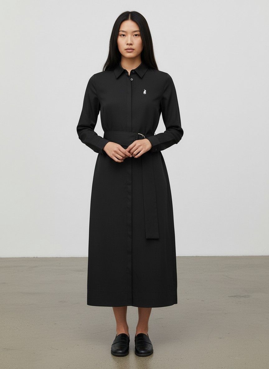 Polo | Mairi Tencel Shirt Dress | Black
