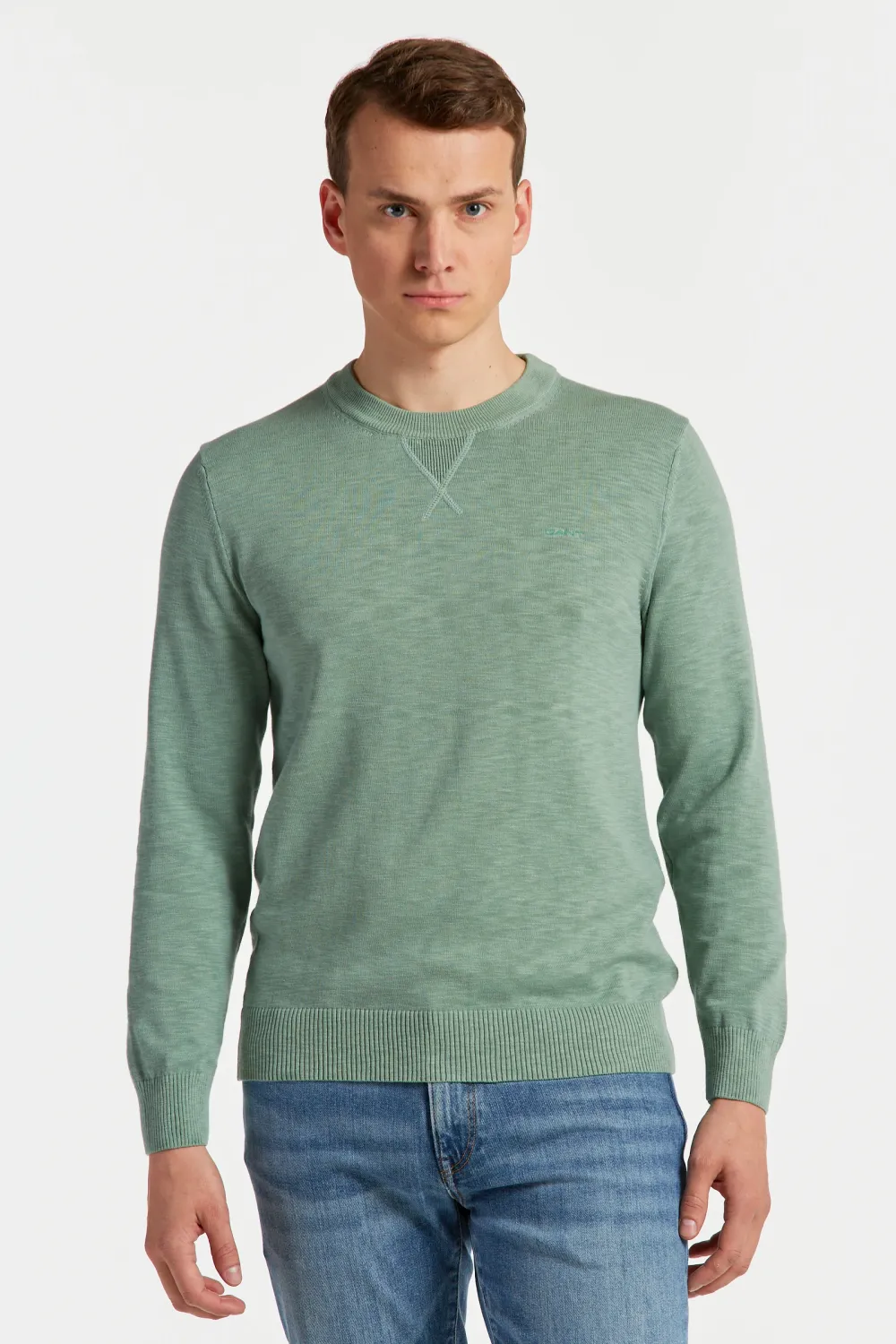 Gant | Cotton Flamme Crew Neck | Kalamata Green, Size: M
