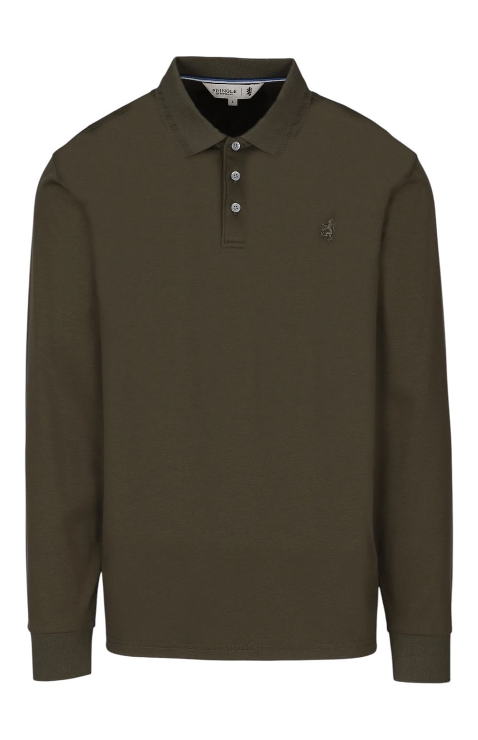 Pringle | Donald Long Sleeve Golfer | Olive
