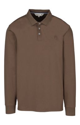 Pringle | Donald Long Sleeve Golfer | Taupe