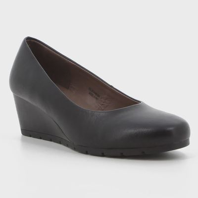 Hush Puppies | Soft Mihewi Mid Wedge | Black