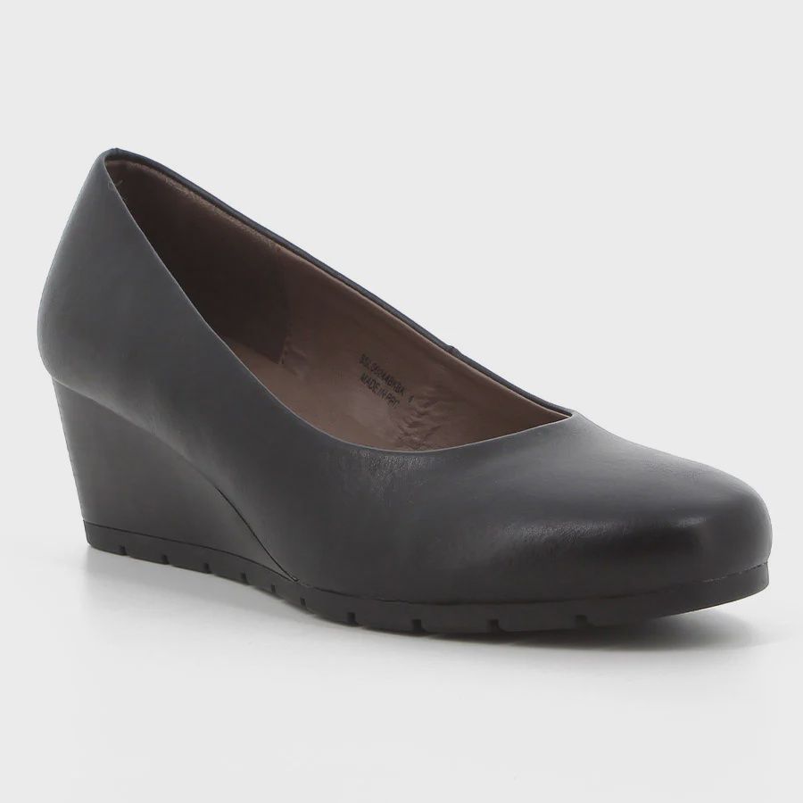 Hush Puppies | Soft Mihewi Mid Wedge | Black, Size: 4