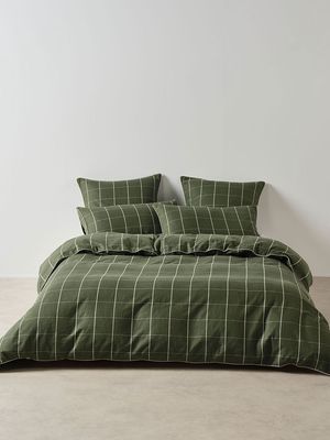 Linen House | Atrium Duvet Cover Set | Forest