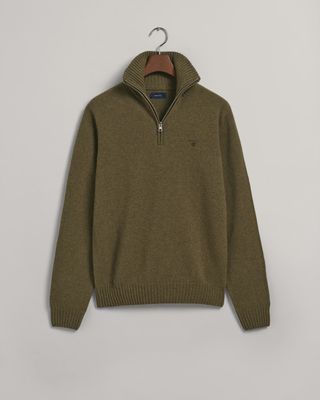 Gant | D2. Brushed Wool Halfzip | Green