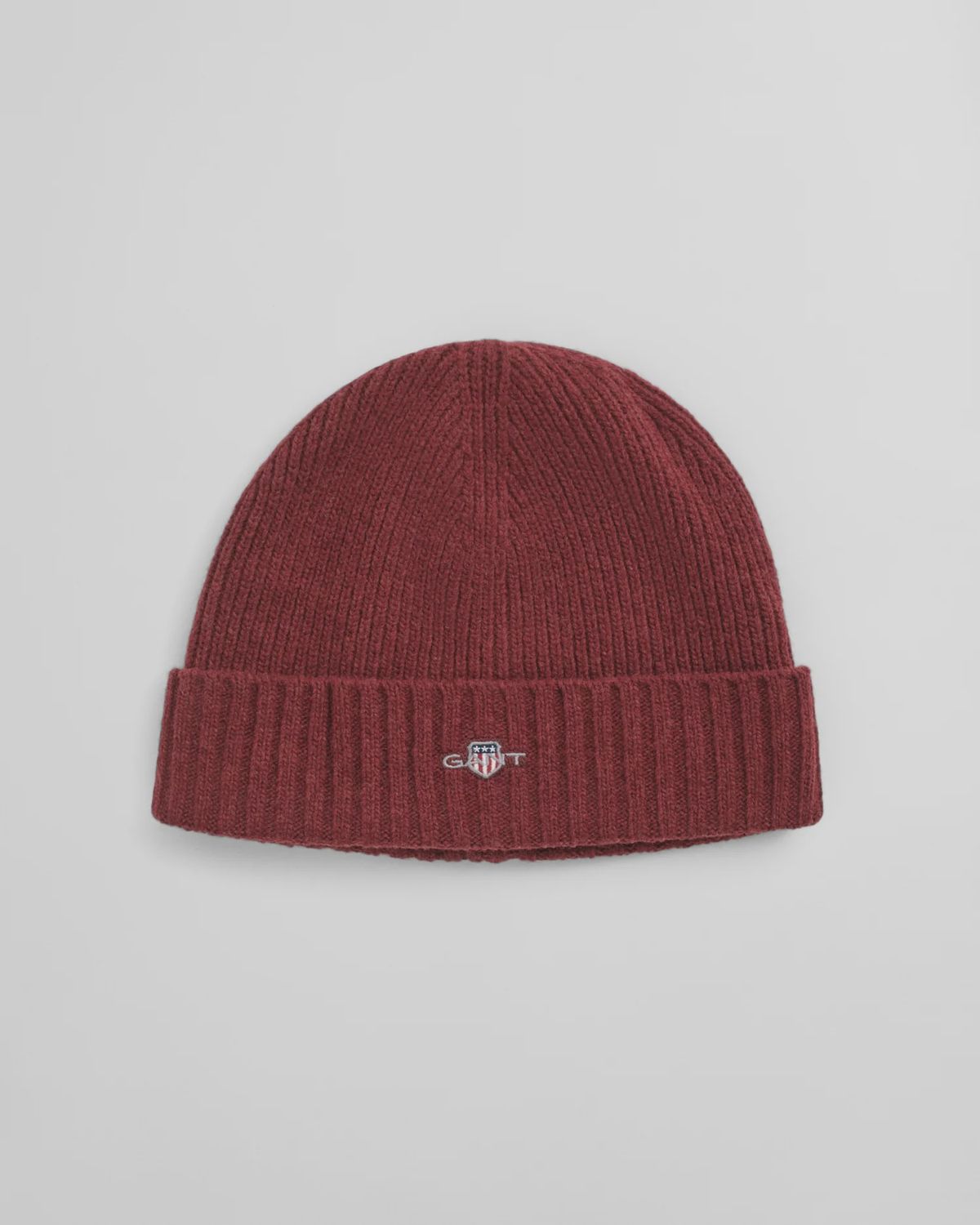 Gant | Unisex Shield Wool Beanie | Plumped Red, Size: One Size