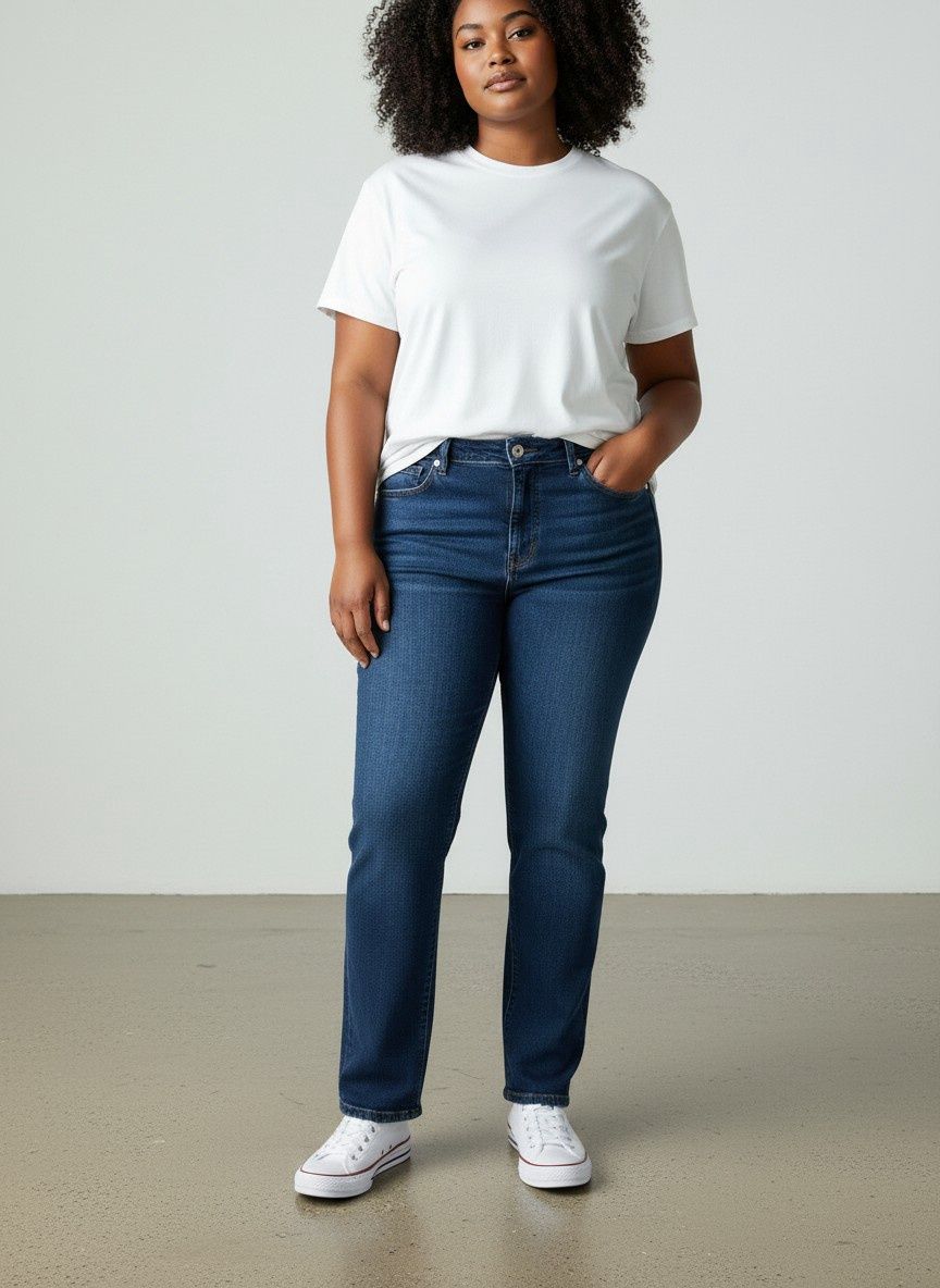 Polo | wmn Taylor Straight Leg Jeans | Medium Wash
