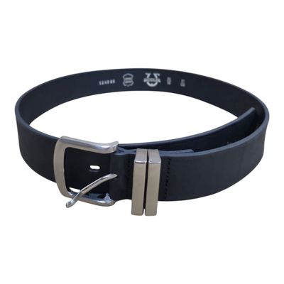 Saddler | 40mm Double Loop Genuine Leather Belt | Black