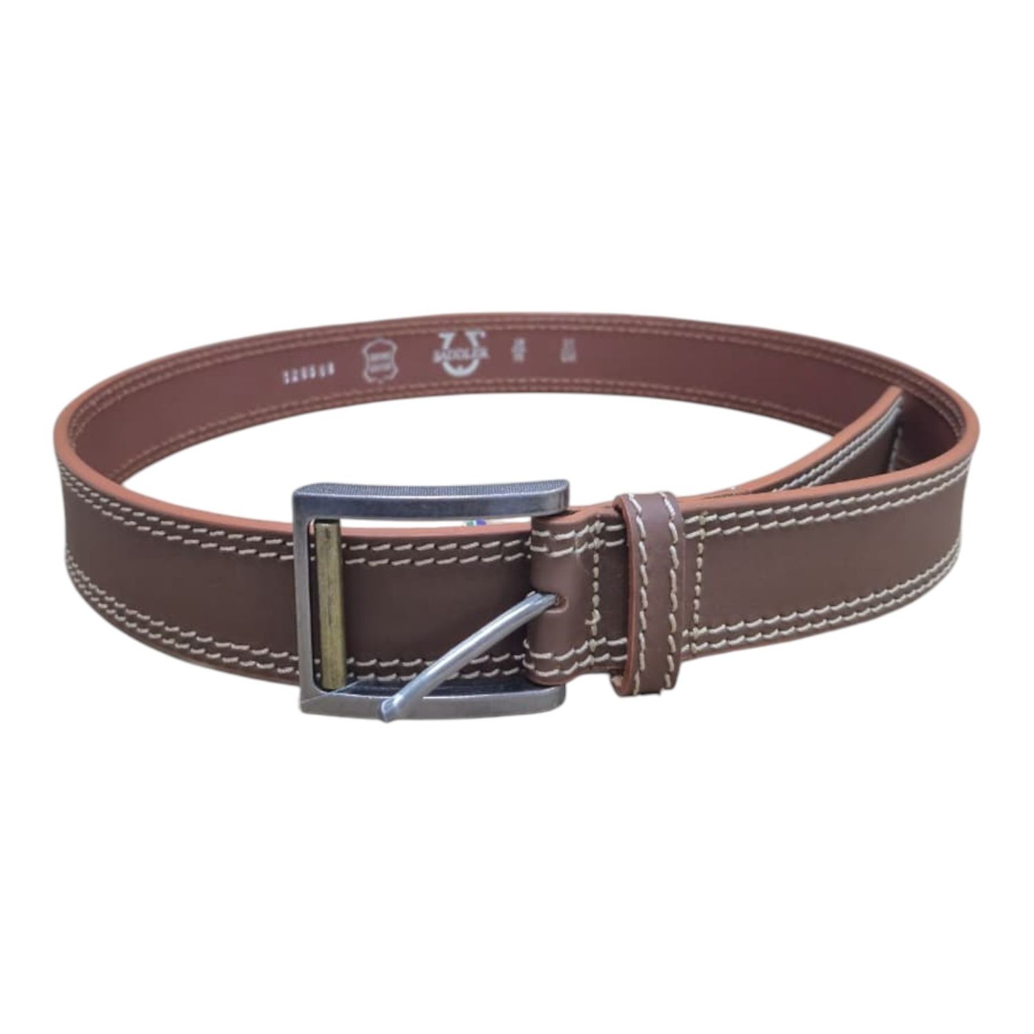 Saddler | 40mm Double Stitch Genuine Leather Belt | Tan