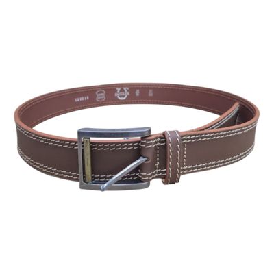 Saddler | 40mm Double Stitch Genuine Leather Belt | Tan