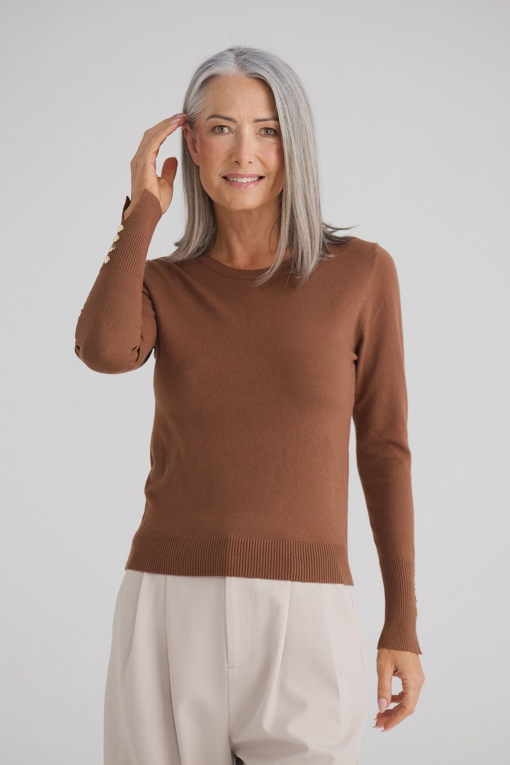 Brave &amp; True | St James Knit | Chocolate, Size: S