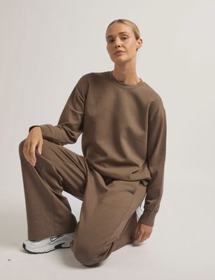 Boody | Women's Bamboo Tech Fleece Crew Neck Sweater | Oyster