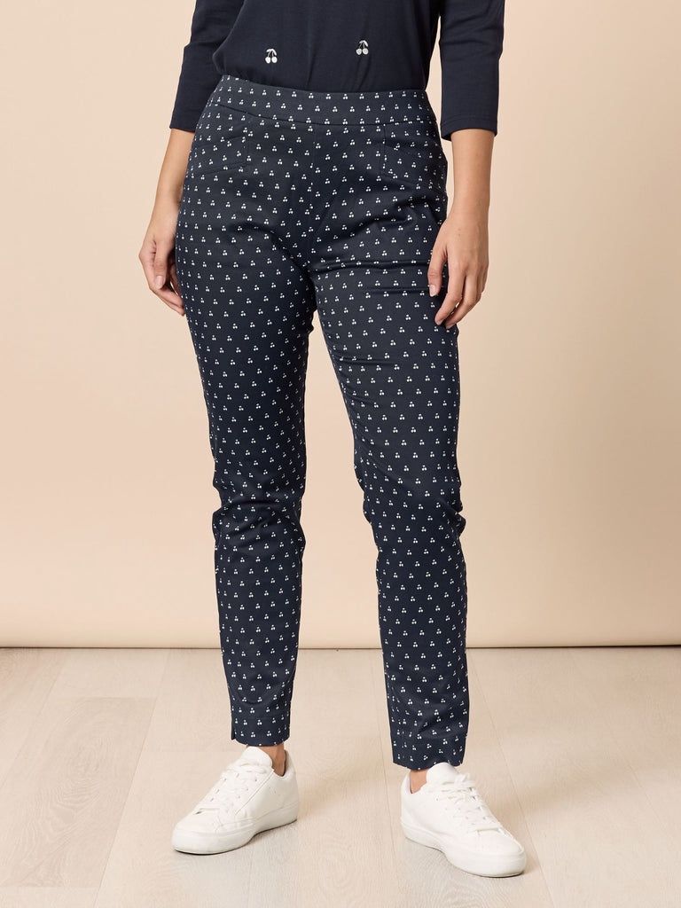 Gordon Smith | Cherry Print Pant | Navy/White