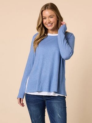 Threadz | Alice Knit Top | Blue