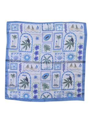 Kate Cotton | Vacay Bandana Satin Scarf | Toucan