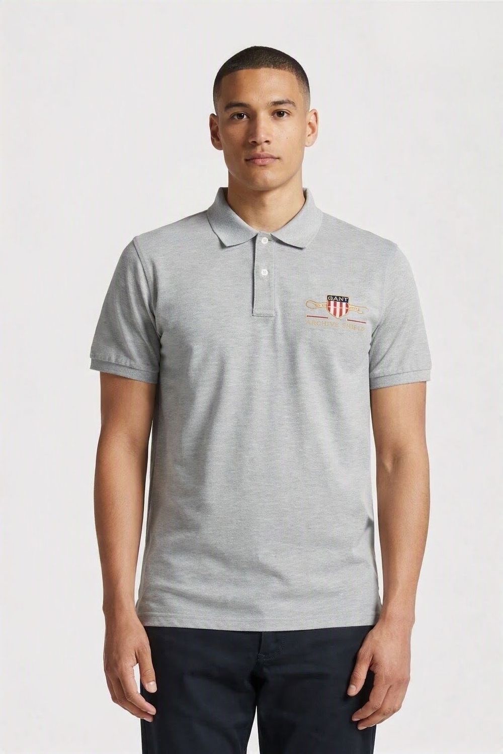Gant | Archive Shield Short Sleeve Pique | Grey Polo