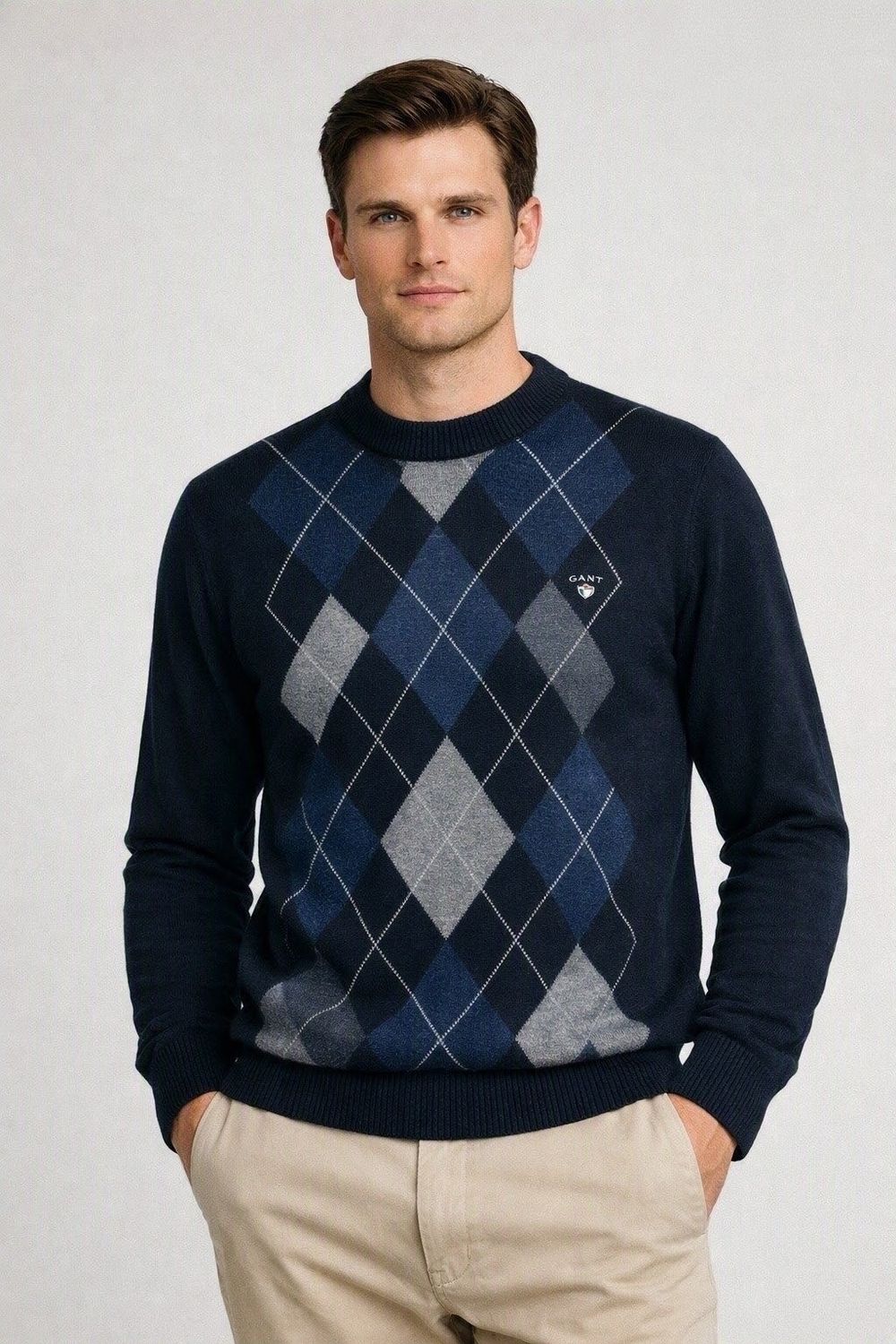 Gant | Argyle Crewneck | Dark Blue
