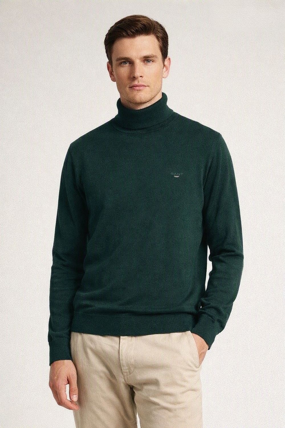 Gant | Cotton Cashmere Rollneck | Green