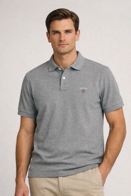 Gant | Regular Shield Short Sleeve Pique | Grey