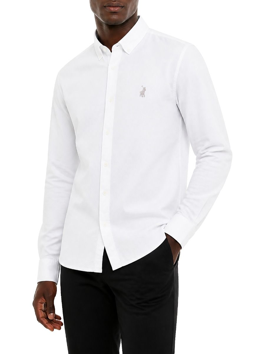 Polo | Classic Oxford Long Sleeve Shirt | White