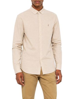 Polo | Classic Oxford Long Sleeve Shirt | Stone