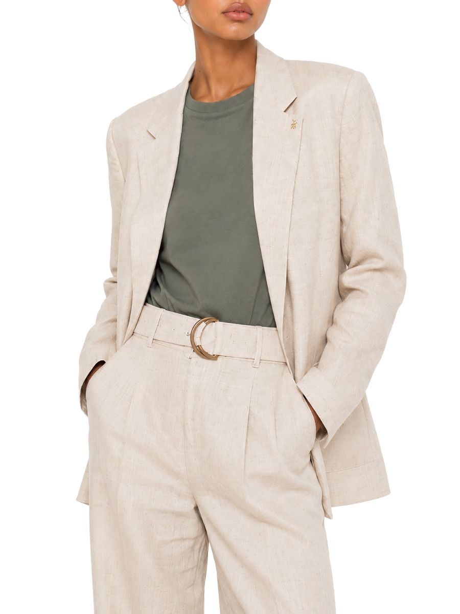 Polo | wmn Tia Relaxed Linen Blazer | Natural