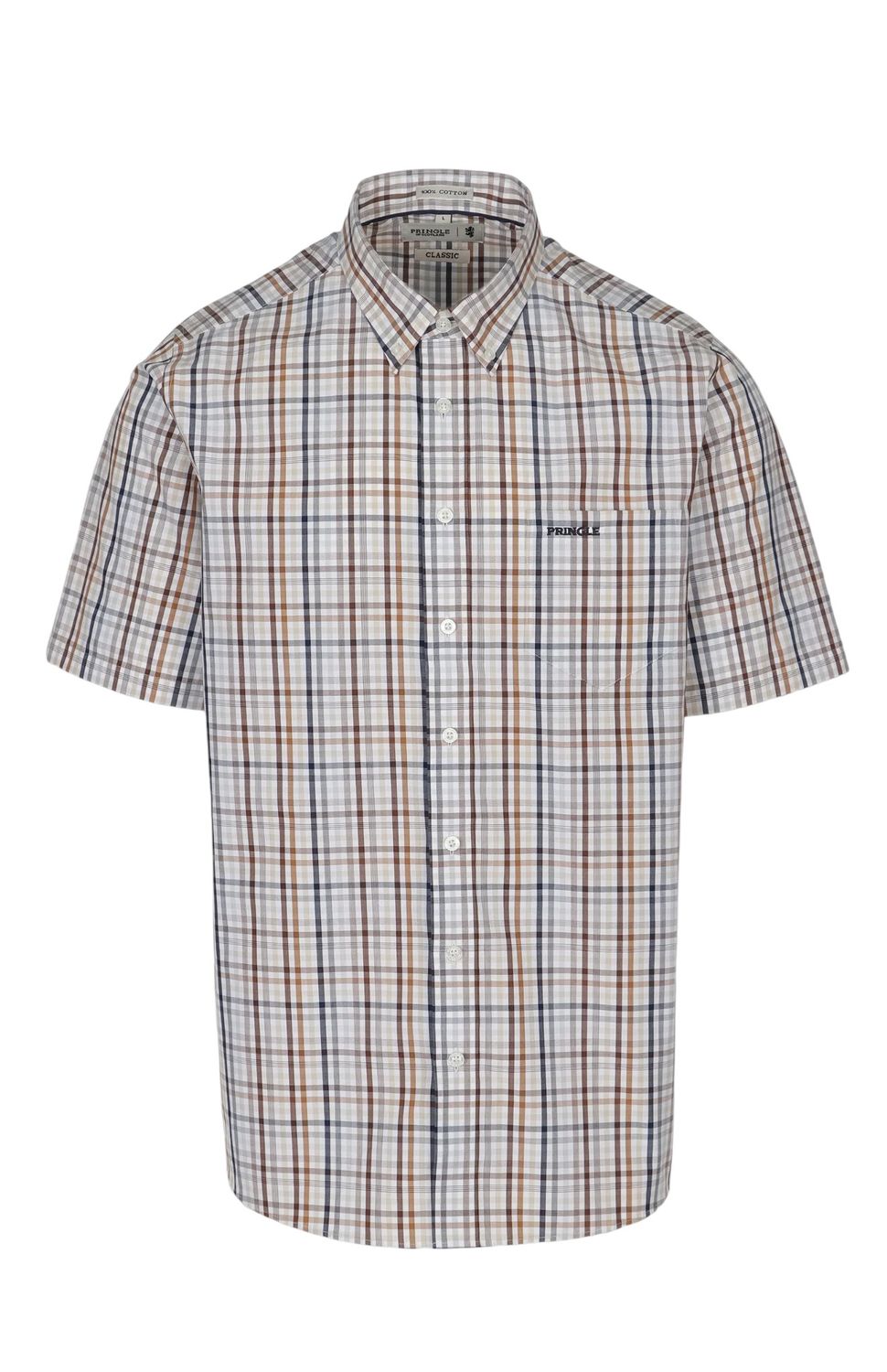 Pringle | Stephan Classic Short Sleeve Shirt | Brown