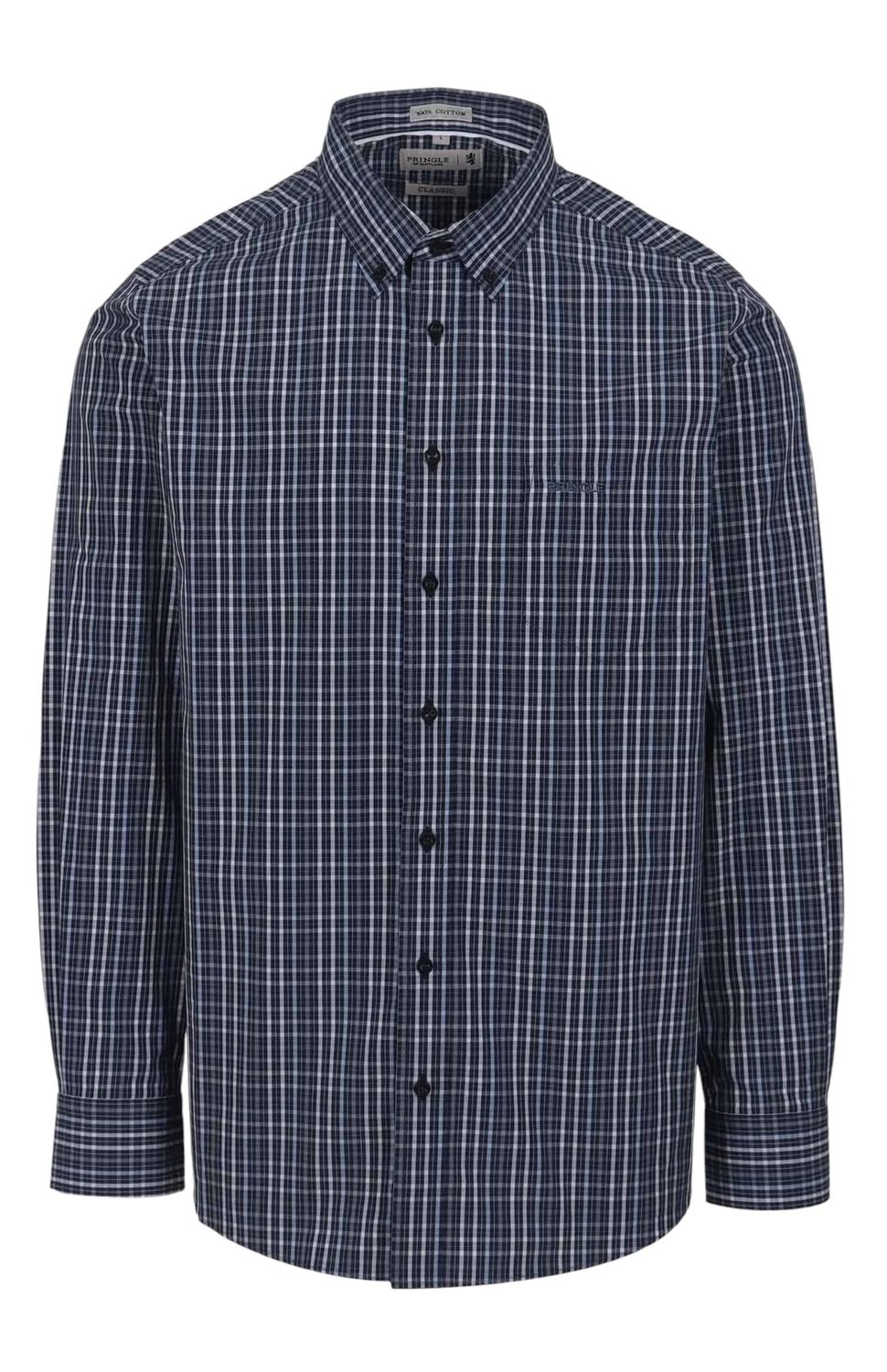 Pringle | Xavier Classic Long Sleeve Shirt | Navy