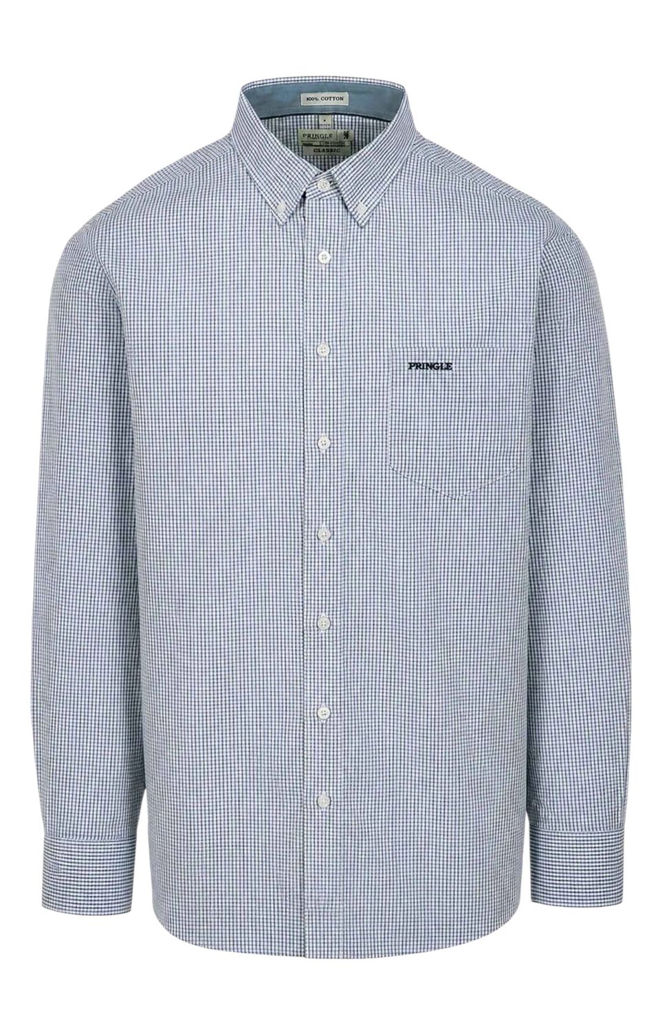 Pringle | David Classic Long Sleeve Shirt | Blue